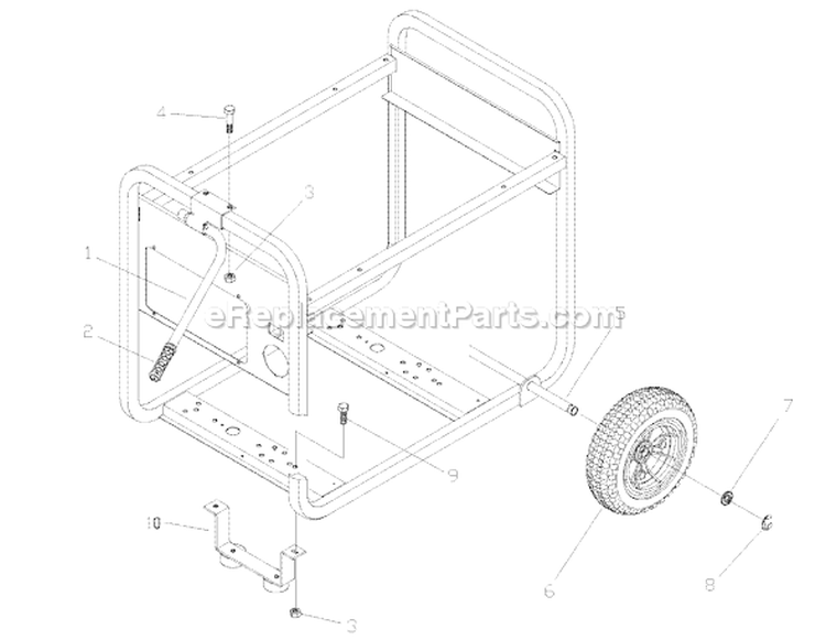Page D Diagram and Parts List for 030358-0  Briggs and Stratton Generator